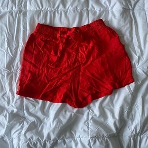 Red Tie Shorts, Size Medium